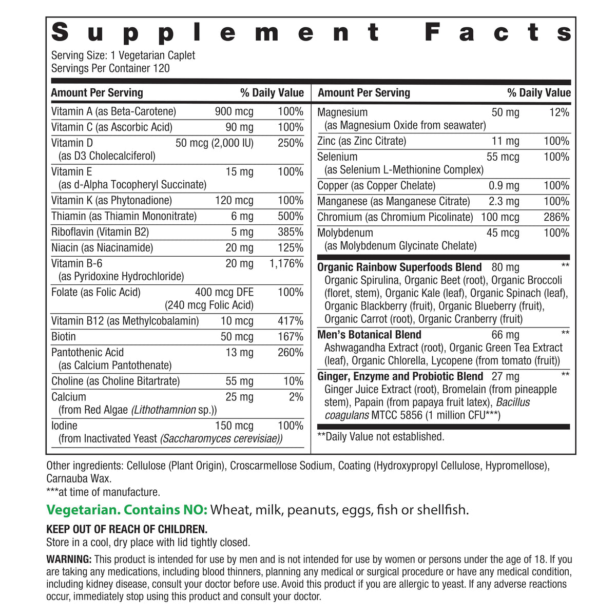 Rainbow Light Multivitamin for Men