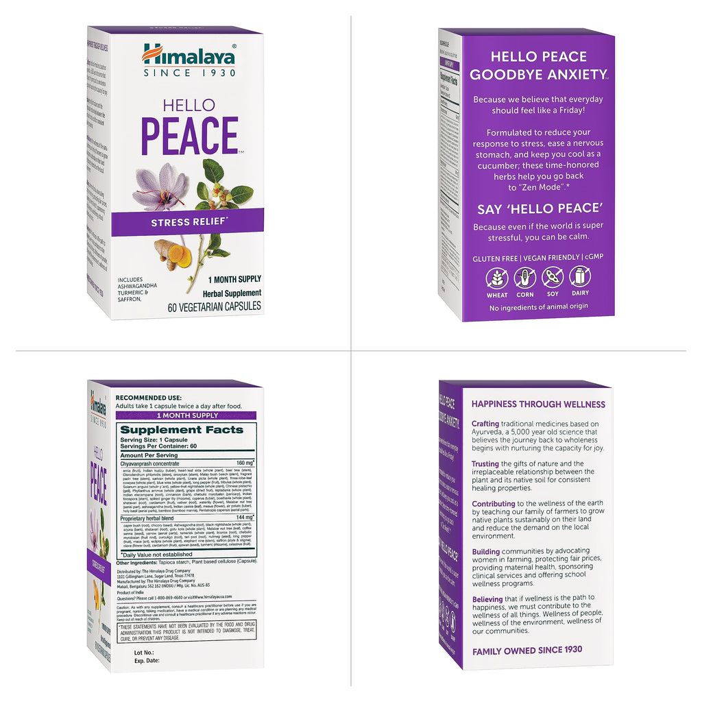 Himalaya Hello Peace Herbal Stress Relief - 60 Capsules - image 8
