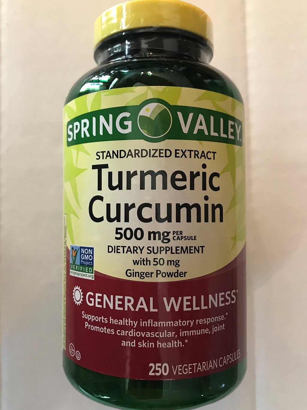 Lrthyonis Spring Valley Turmeric Curcumin with Ginger Powder - 250 Capsules
