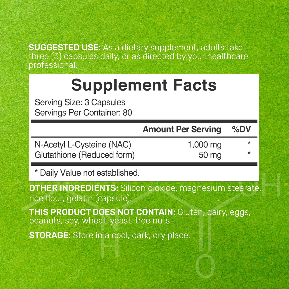 Deal Supplement NAC 1,000mg with Glutathione - 240 Capsules - image 2