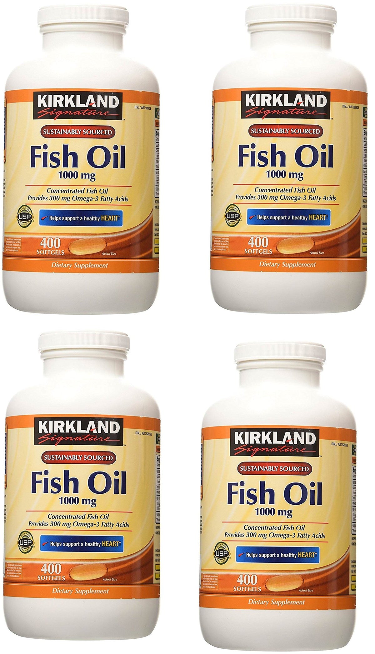 KIRKLAND Signature Fish Oil 1000 mg - 400 Softgels