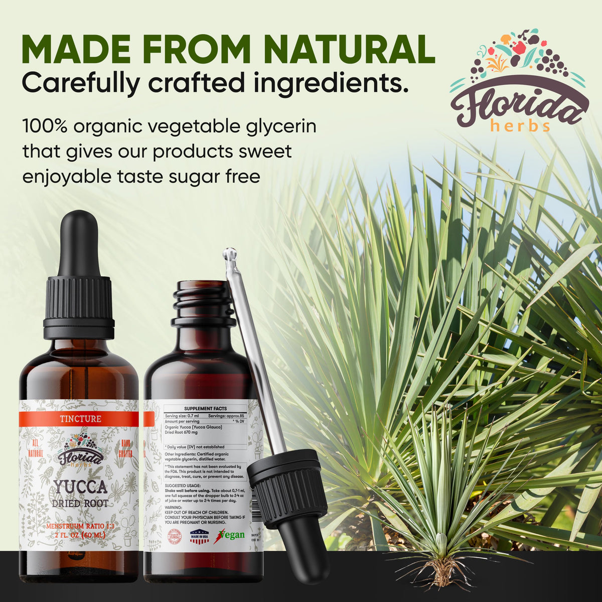Florida Herbs Yucca Glauca Extract Tincture - 2 oz - image 3