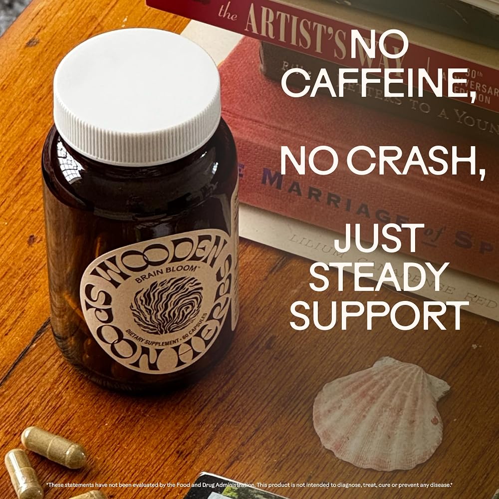 Wooden Spoon Herbs Brain Bloom Organic Brain Supplement - 60 Capsules - image 3