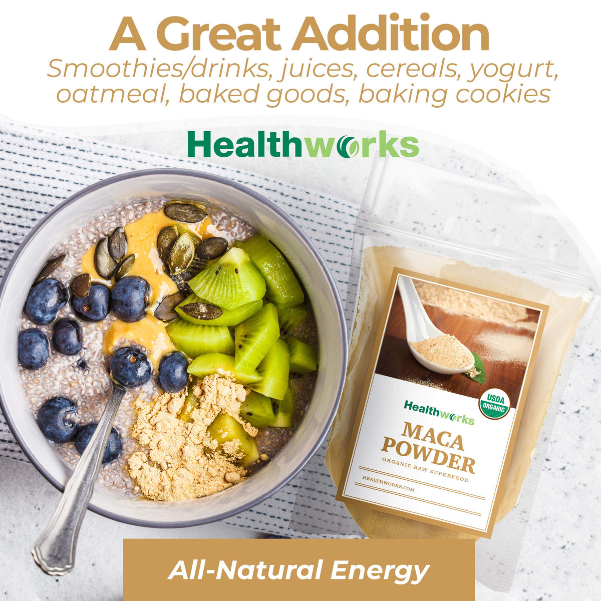 Healthworks Superfoods Organic Maca Powder - 2 lbs - image 4