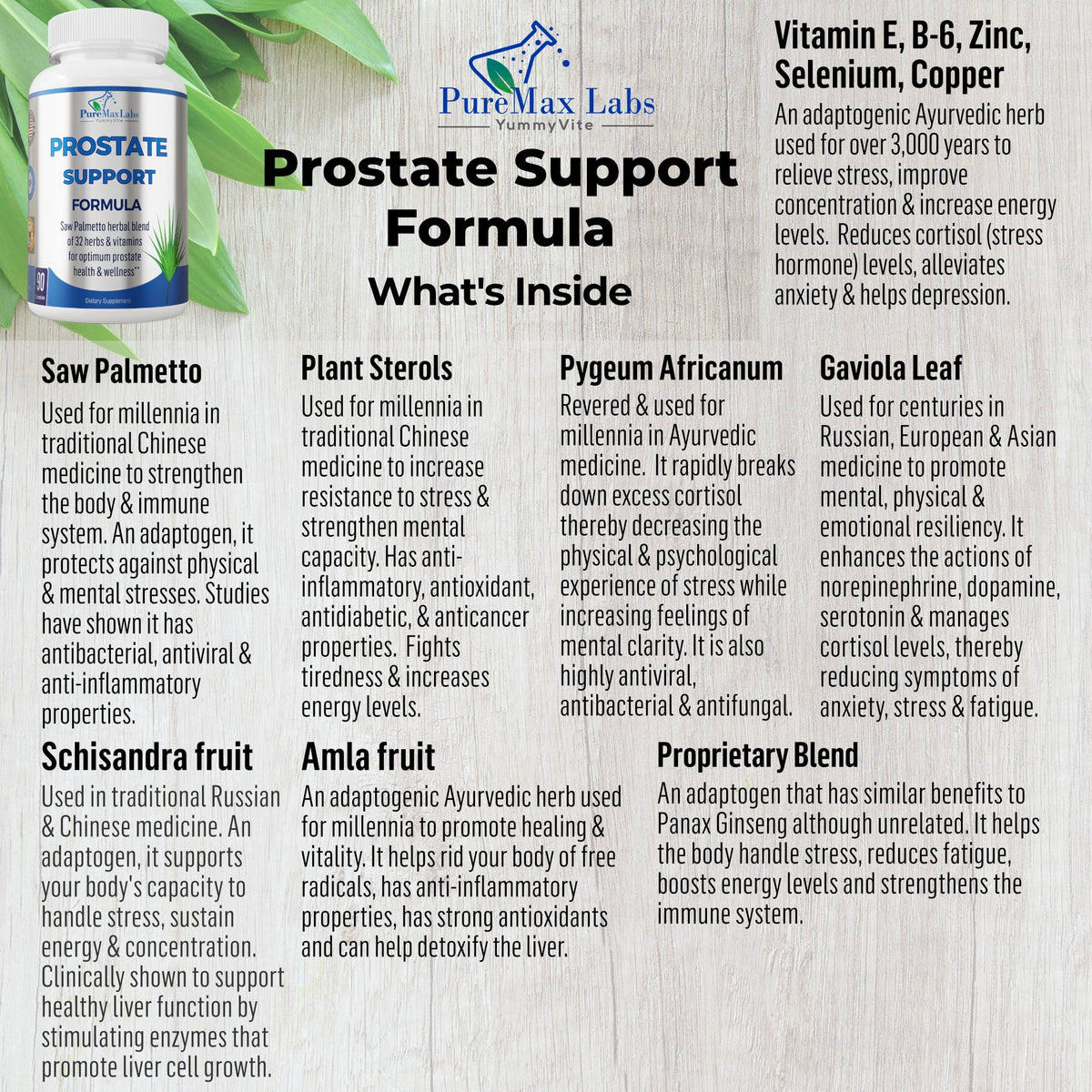 YUMMYVITE Prostate Support Formula for Men - 90 Capsules - image 3