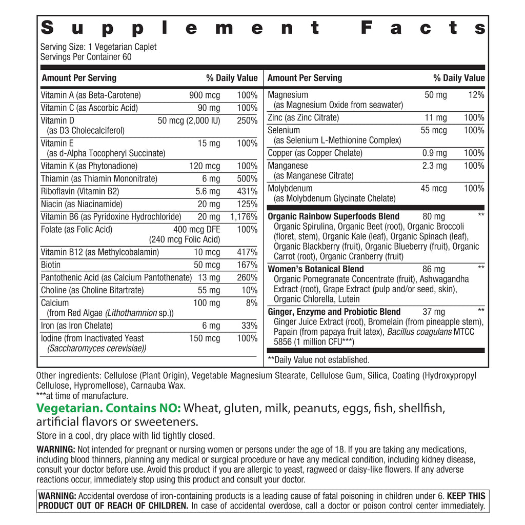 Rainbow Light Women's Multivitamin One - 60 Caplets - image 2