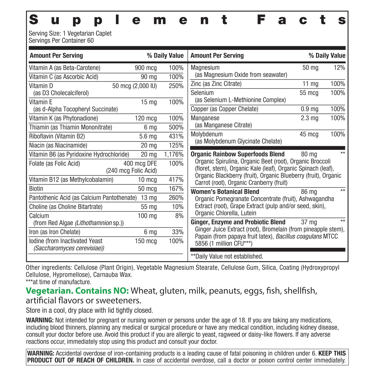 Rainbow Light Women's Multivitamin One - 60 Caplets - image 2