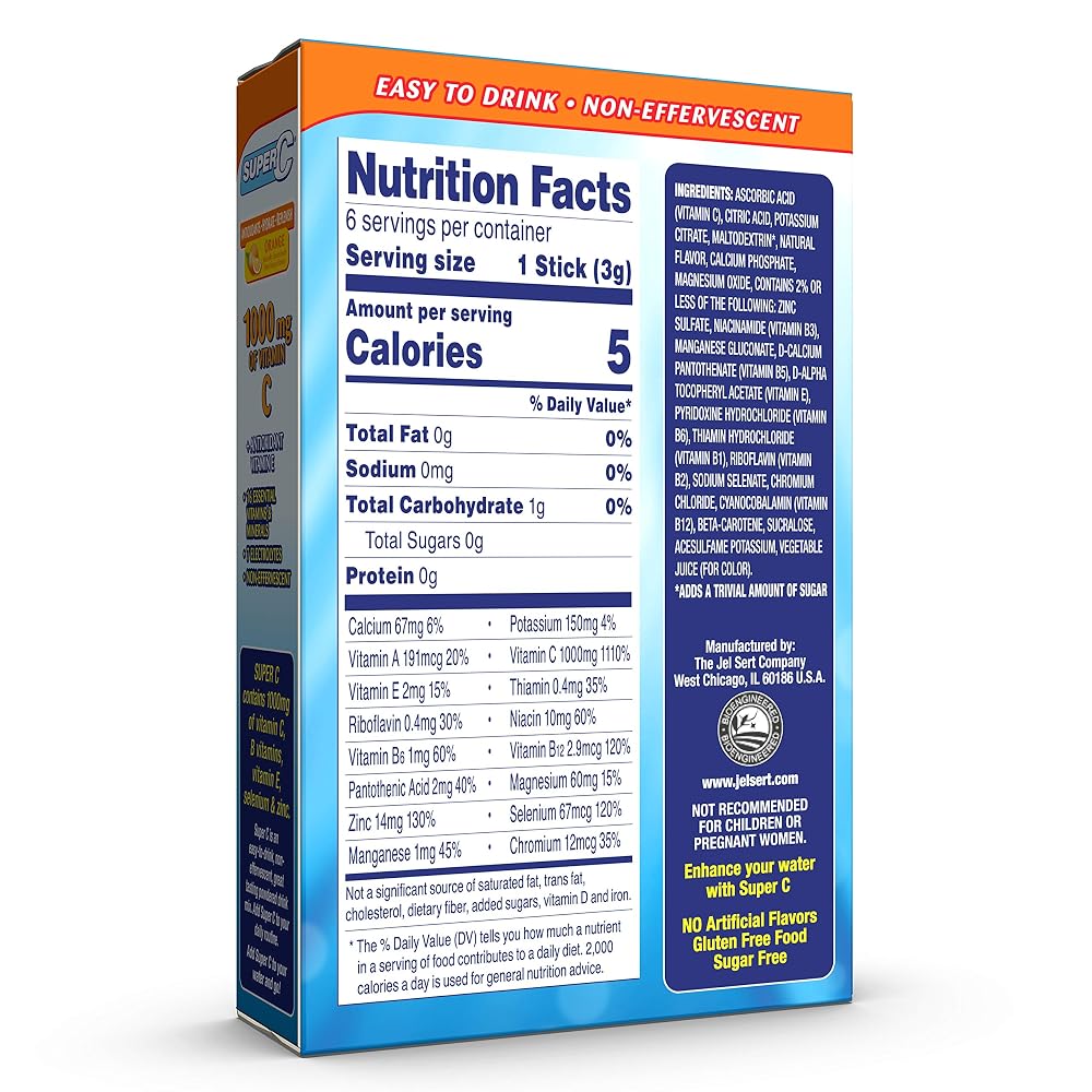 Super C Singles To Go Vitamin C Drink Mix Orange - 72 Packets - image 3
