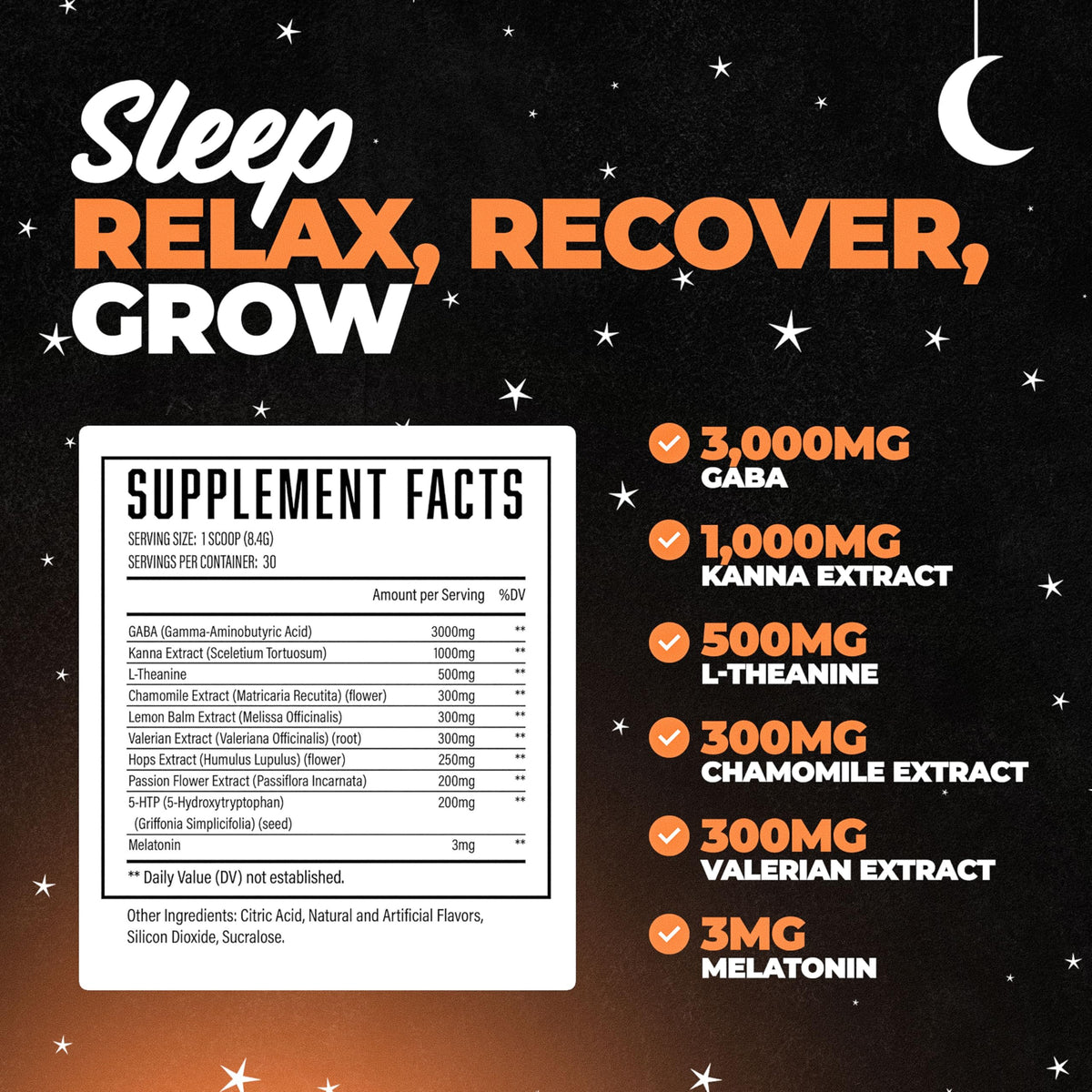 Huge Supplements Hibernate Sleep Supplement Powder - 30 Servings - image 2