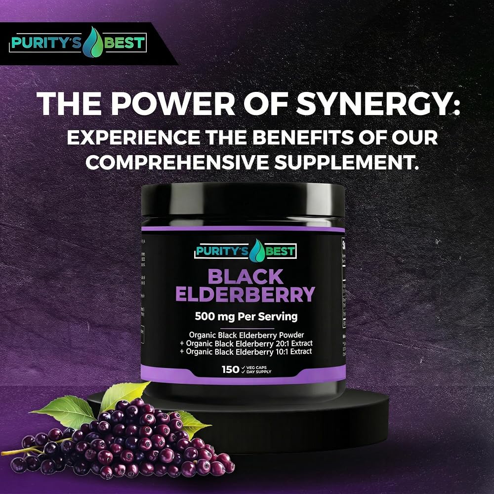 Purity's Best Black Elderberry Extract Complex Immune Support - 150 Capsules - image 7