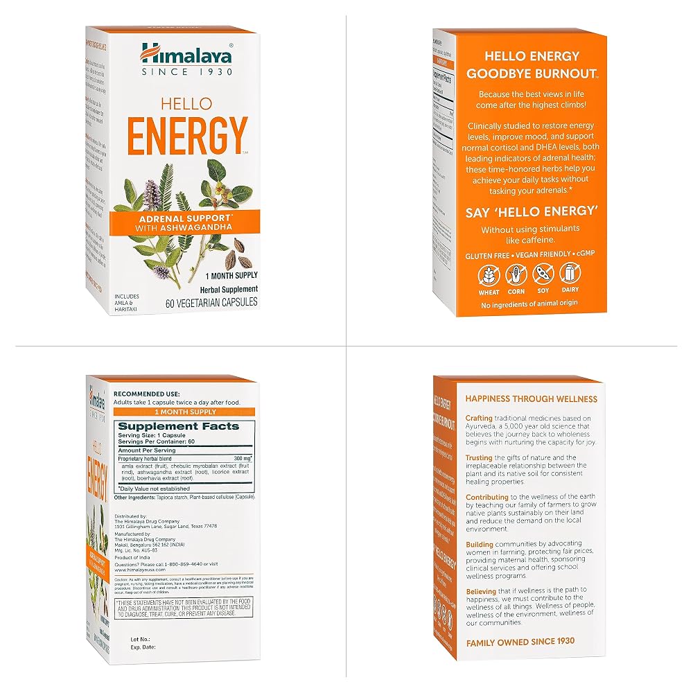 Himalaya Hello Energy Herbal Supplement with Ashwagandha - 60 Capsules - image 8