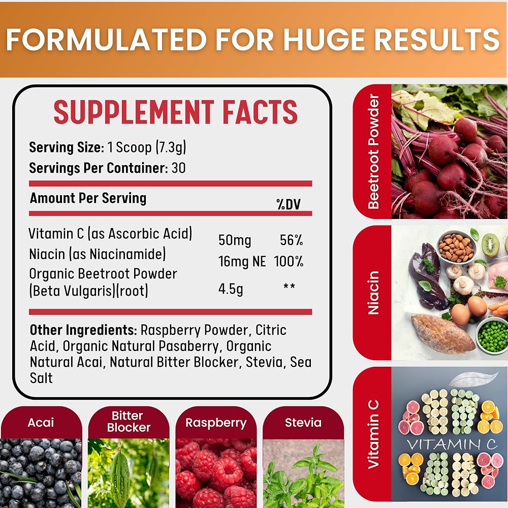 healblend Organic Beet Root Powder - Nitric Oxide Beets