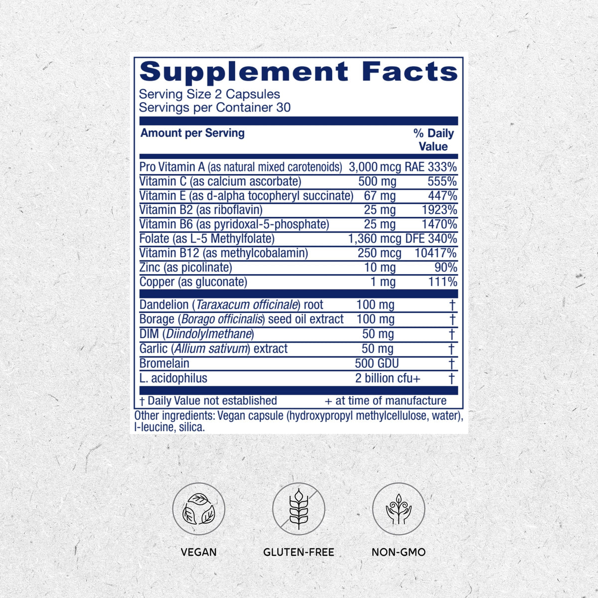 Vitanica OC Companion with Zinc & DIM - 60 Vegetarian Capsules - image 2