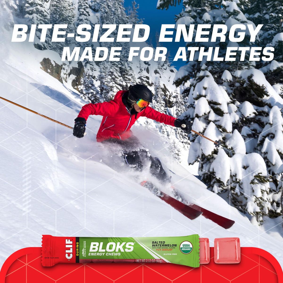 CLIF Bar BLOKS Energy Chews Salted Watermelon 2X Sodium - 18 Packs - image 3