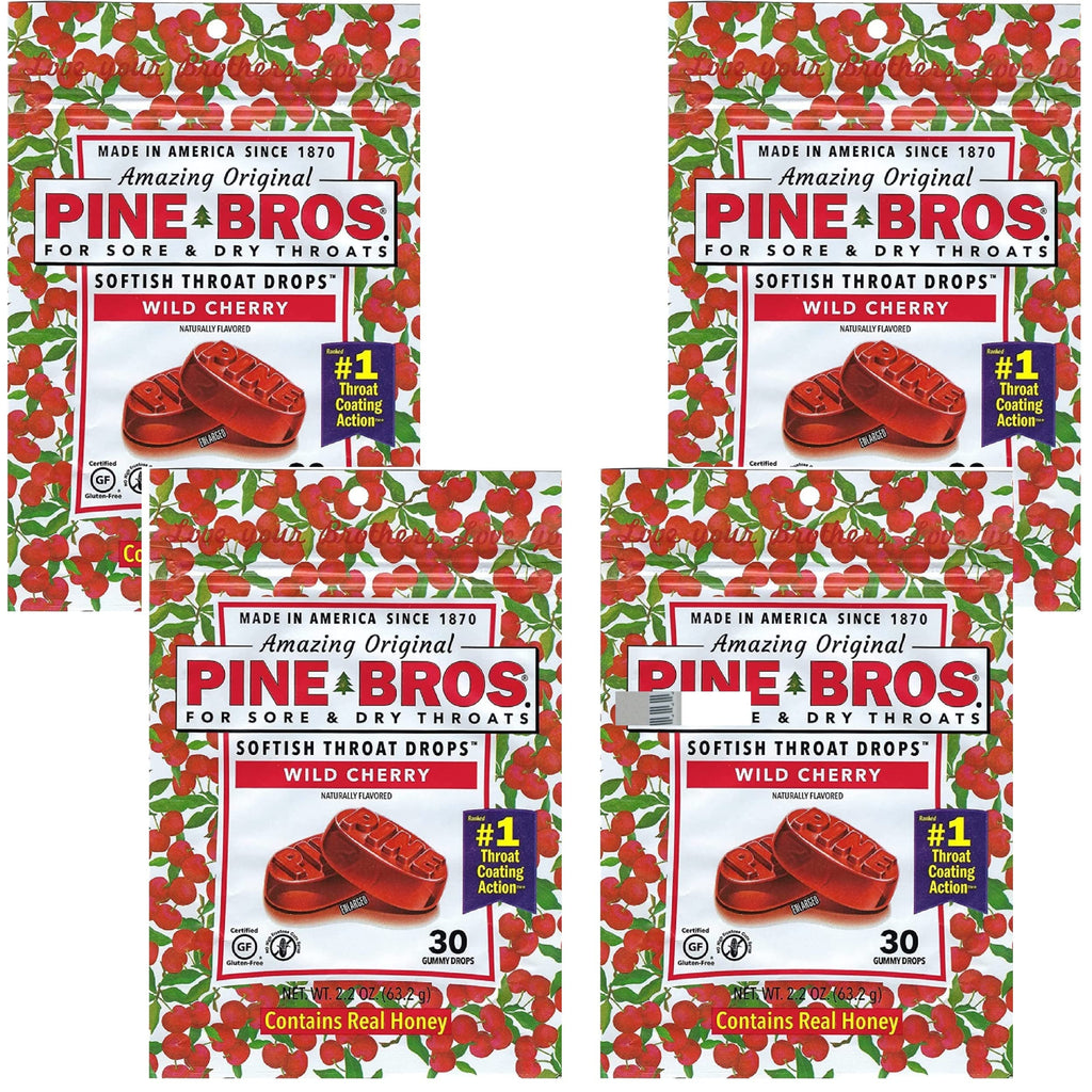 Pine Bros. Softish Throat Drops Wild Cherry - 120 Count