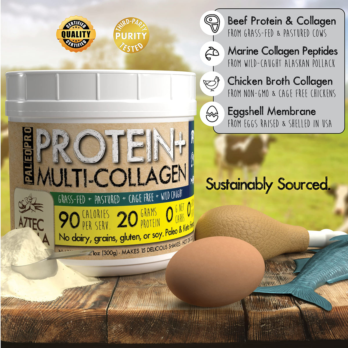 Paleo Pro PaleoPro® Protein+ Multi-Collagen Grass-Fed Protein + 4