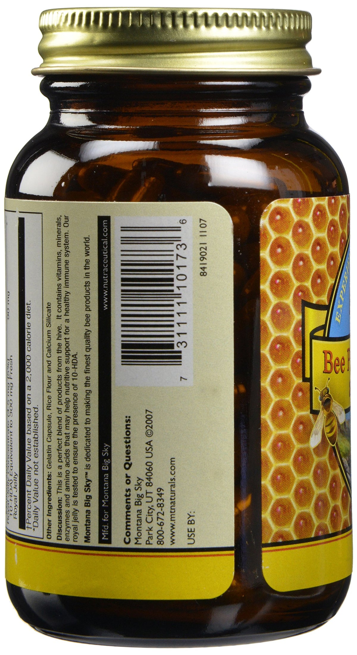 Montana Big Sky Bee Pollen Royal Jelly Propolis - 1080 Capsules - image 4