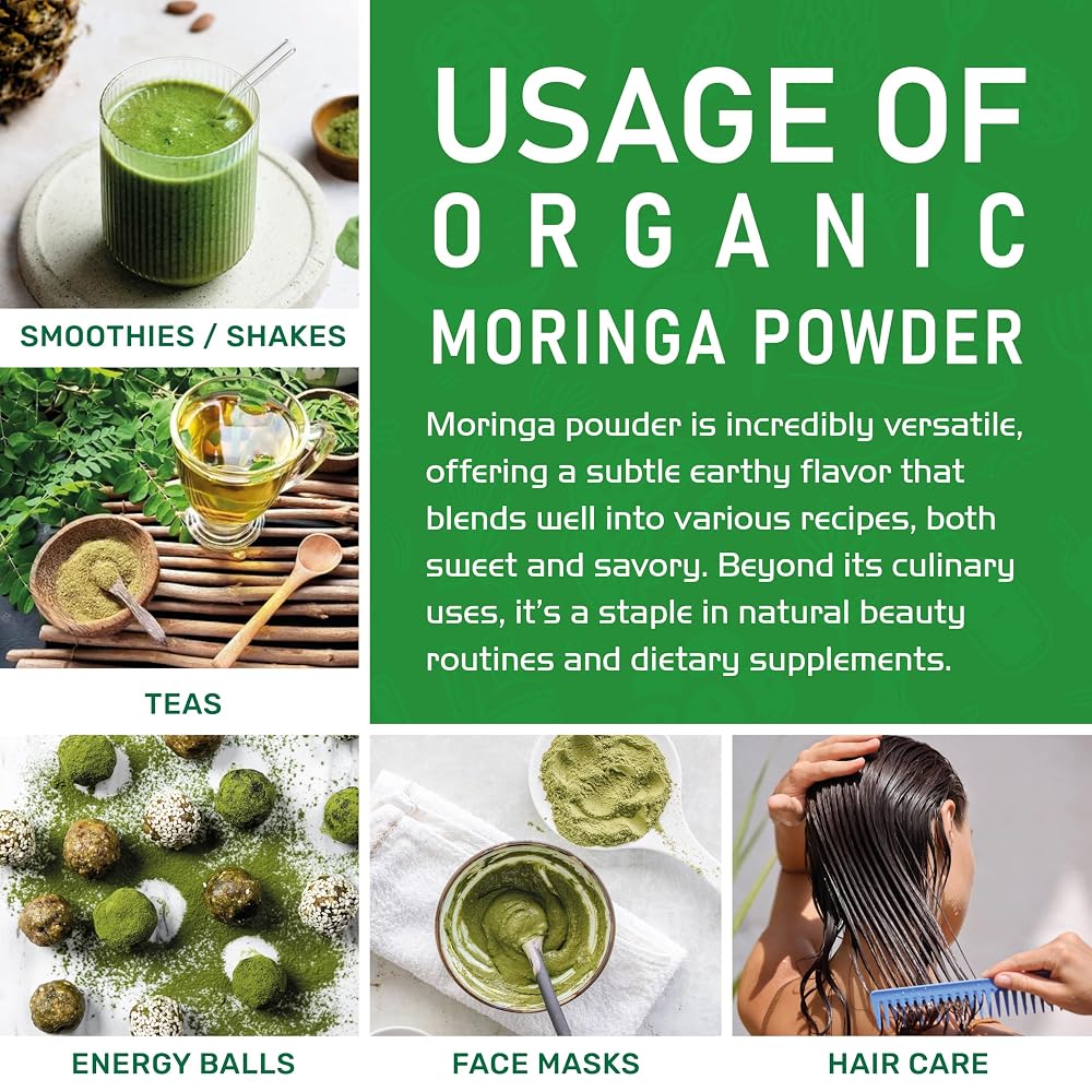 Jiva Organics Moringa Powder - 1.25 LB Bulk Bag - image 7