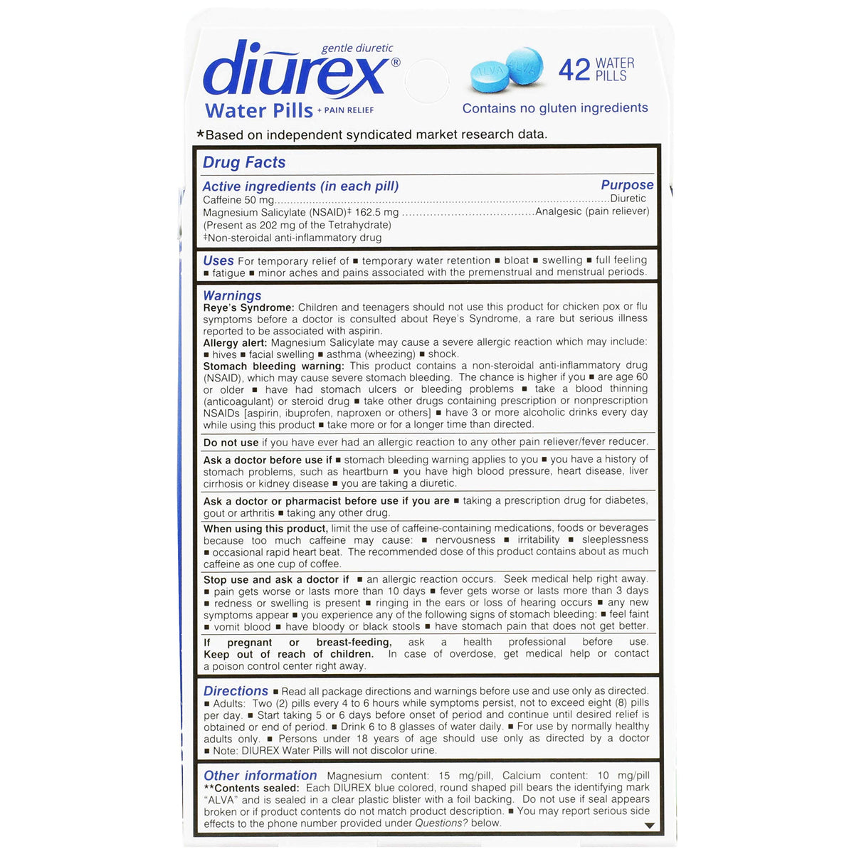 Diurex Water Pills + Pain Relief - Relieve Water Bloat - image 3
