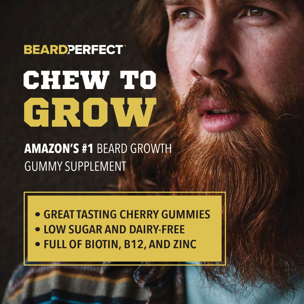 BeardPerfect ThickGrow Beard Growth Gummies with Biotin - 60 Gummies - image 9