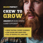 BeardPerfect ThickGrow Beard Growth Gummies with Biotin - 60 Gummies - image 9