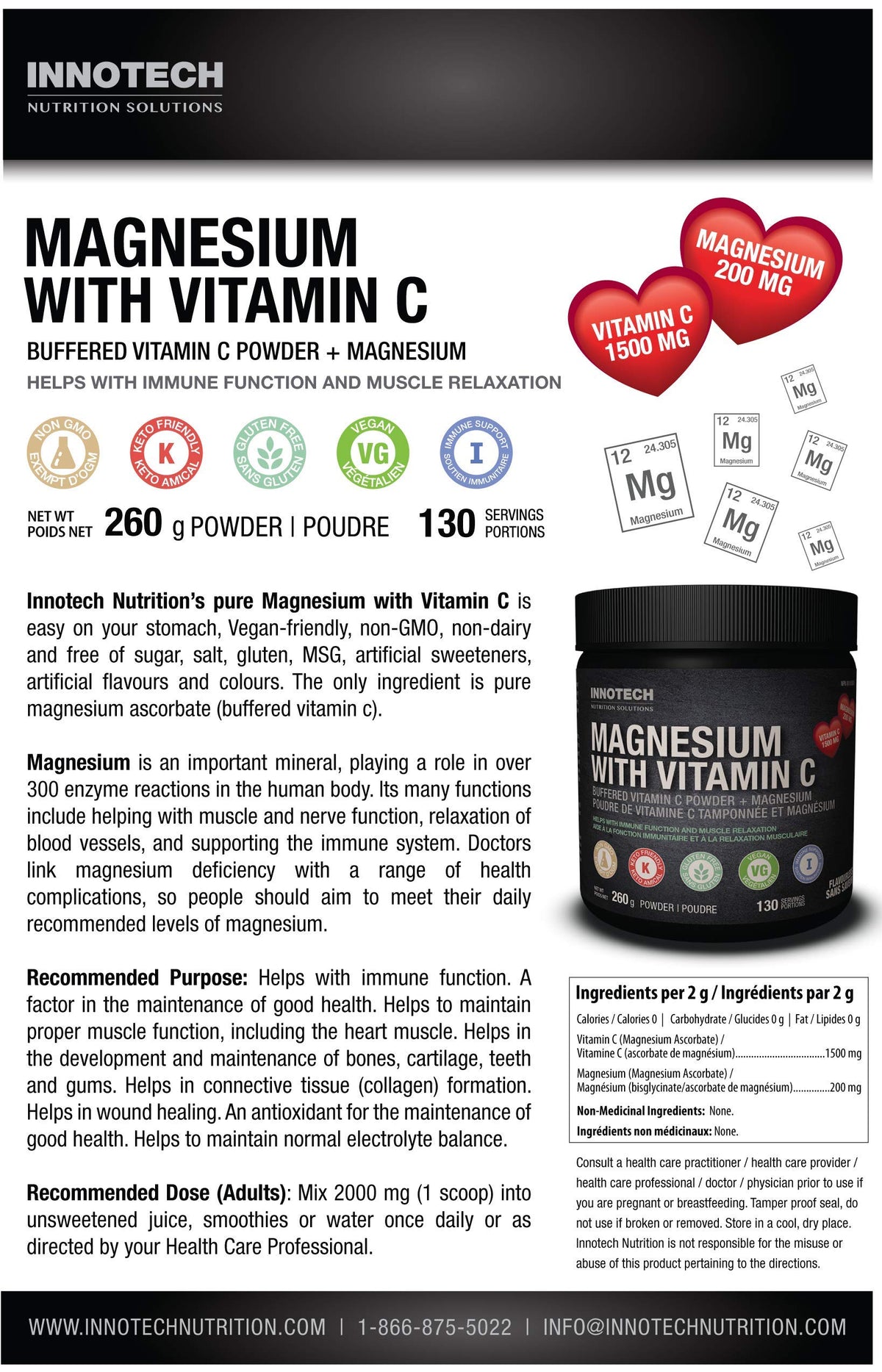 Innotech Nutrition Magnesium + Mineral Support - 120 Capsules - image 4