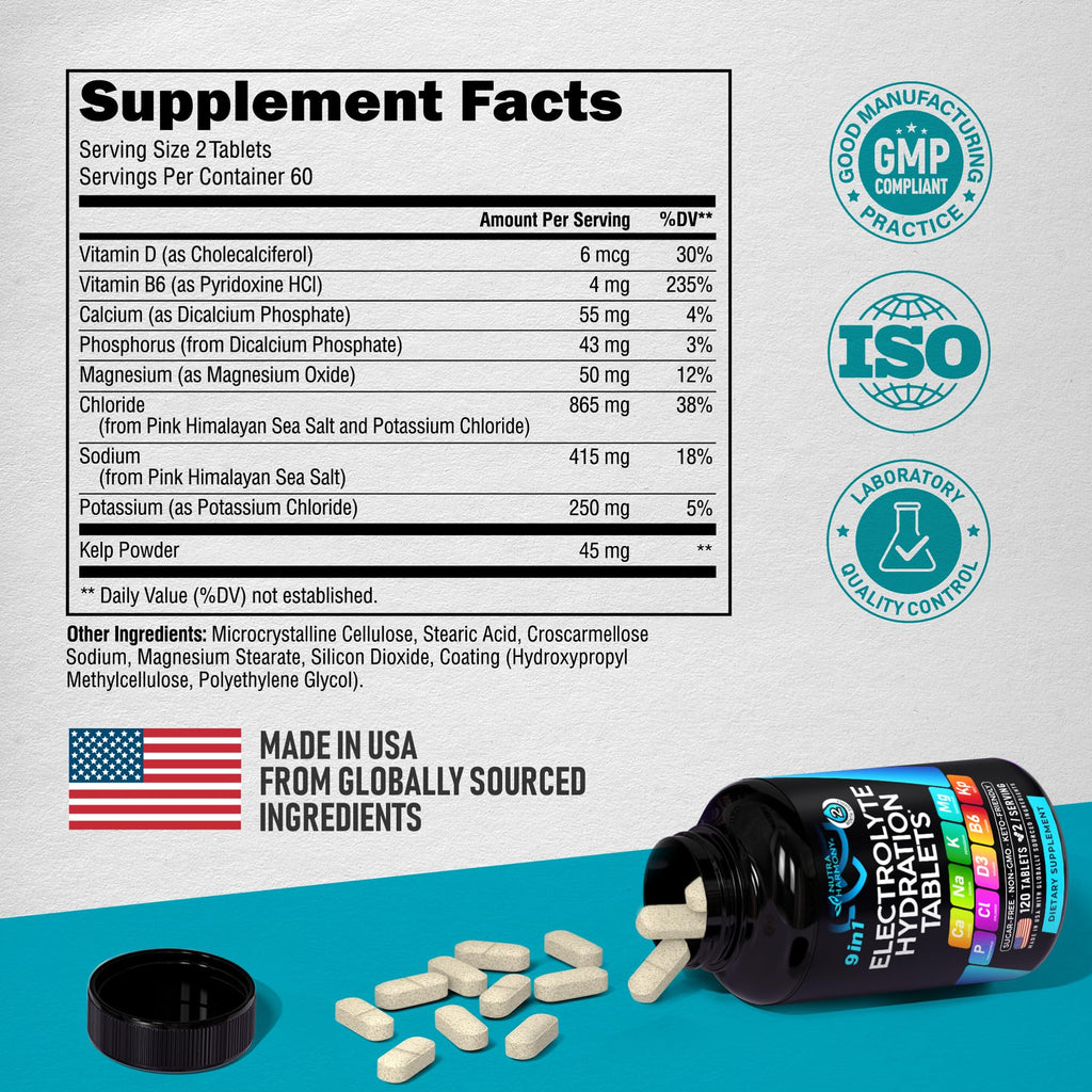 NUTRAHARMONY Electrolyte Tablets with Magnesium - 120 Tablets - image 8