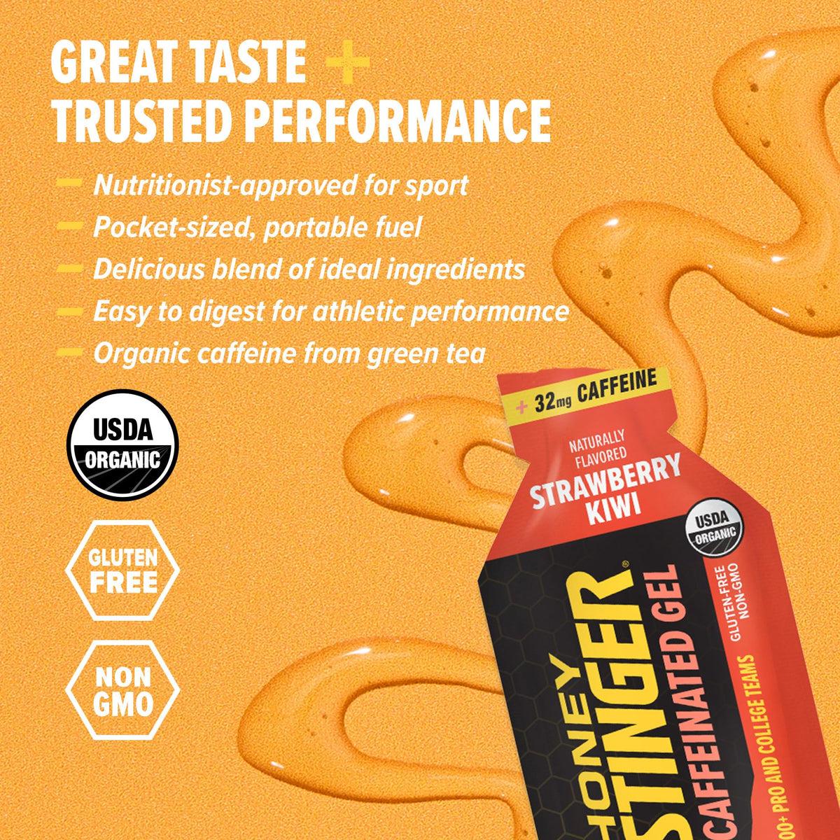 Honey Stinger Strawberry Kiwi Energy Gel Caffeinated - 24 Pack - image 2