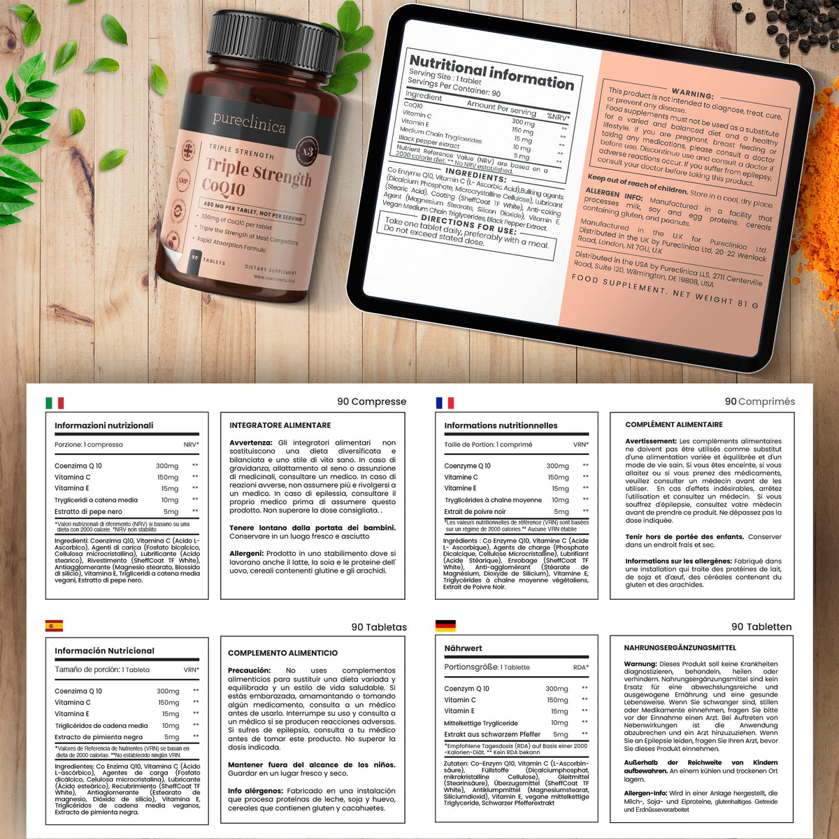 pureclinica Fermented CoQ10 300mg