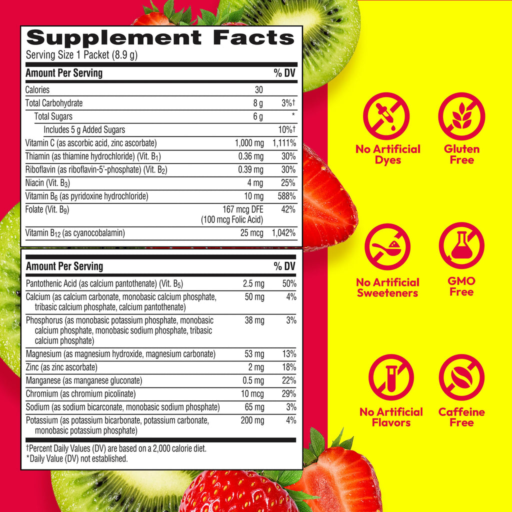 Emergen-C Vitamin C 1000mg Immune Support Strawberry Kiwi - 30 Packets - image 7