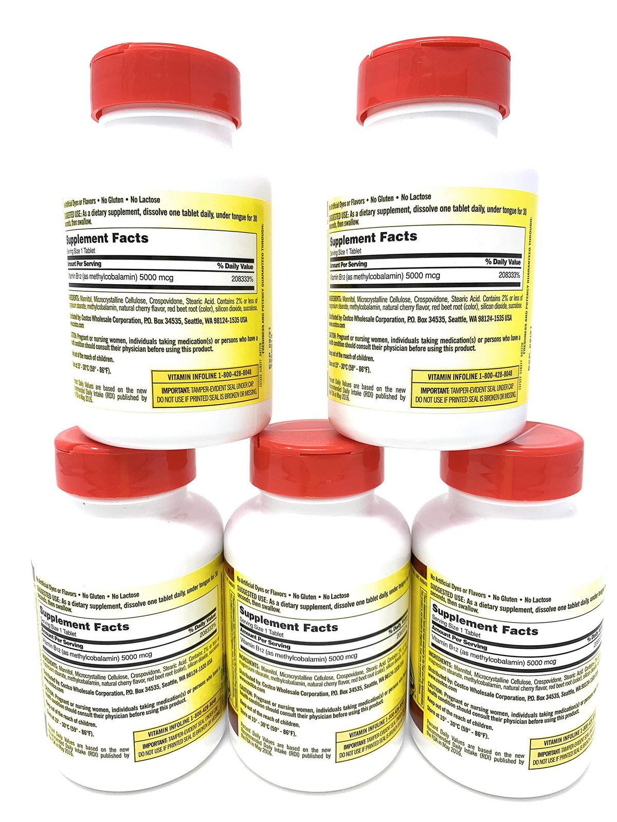 Kirkland Signature Sublingual B-12 5000 mcg - 1500 Tablets - image 2