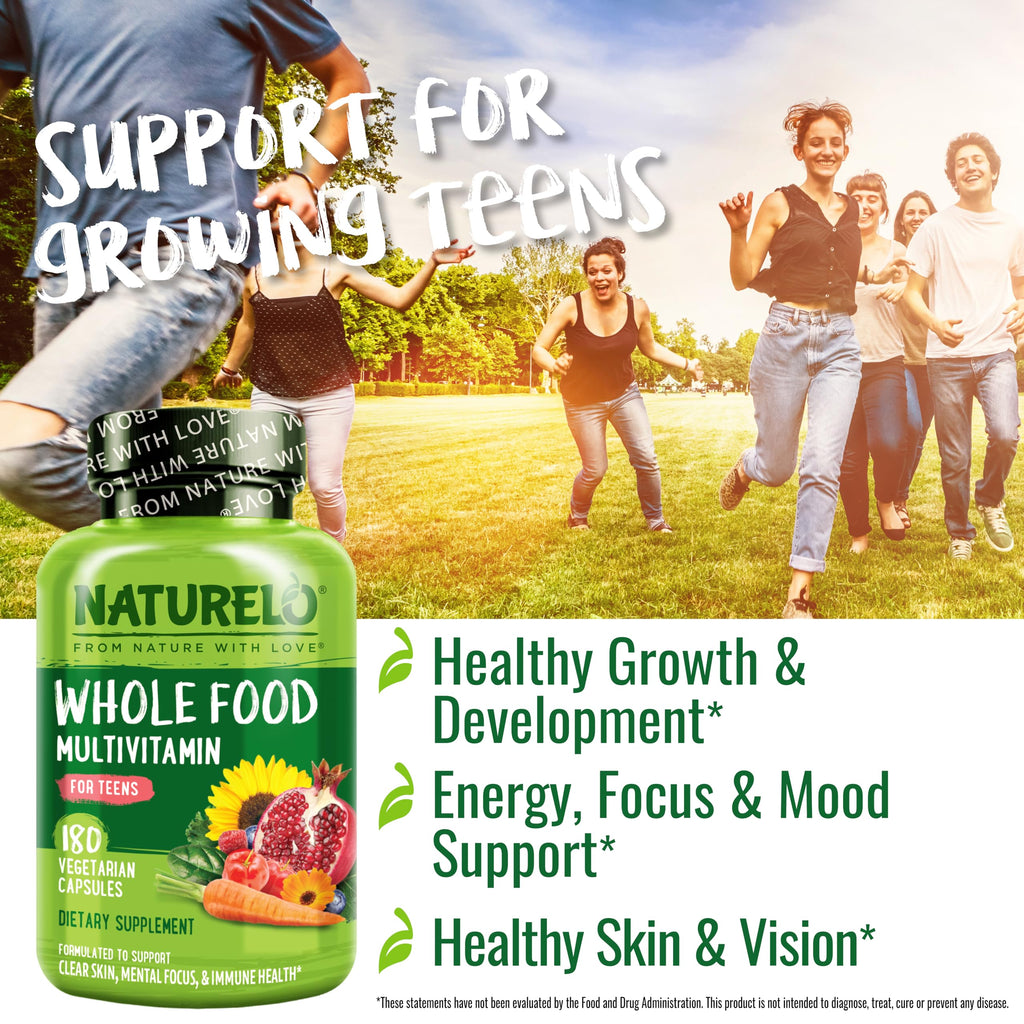 NATURELO Whole Food Multivitamin for Teens