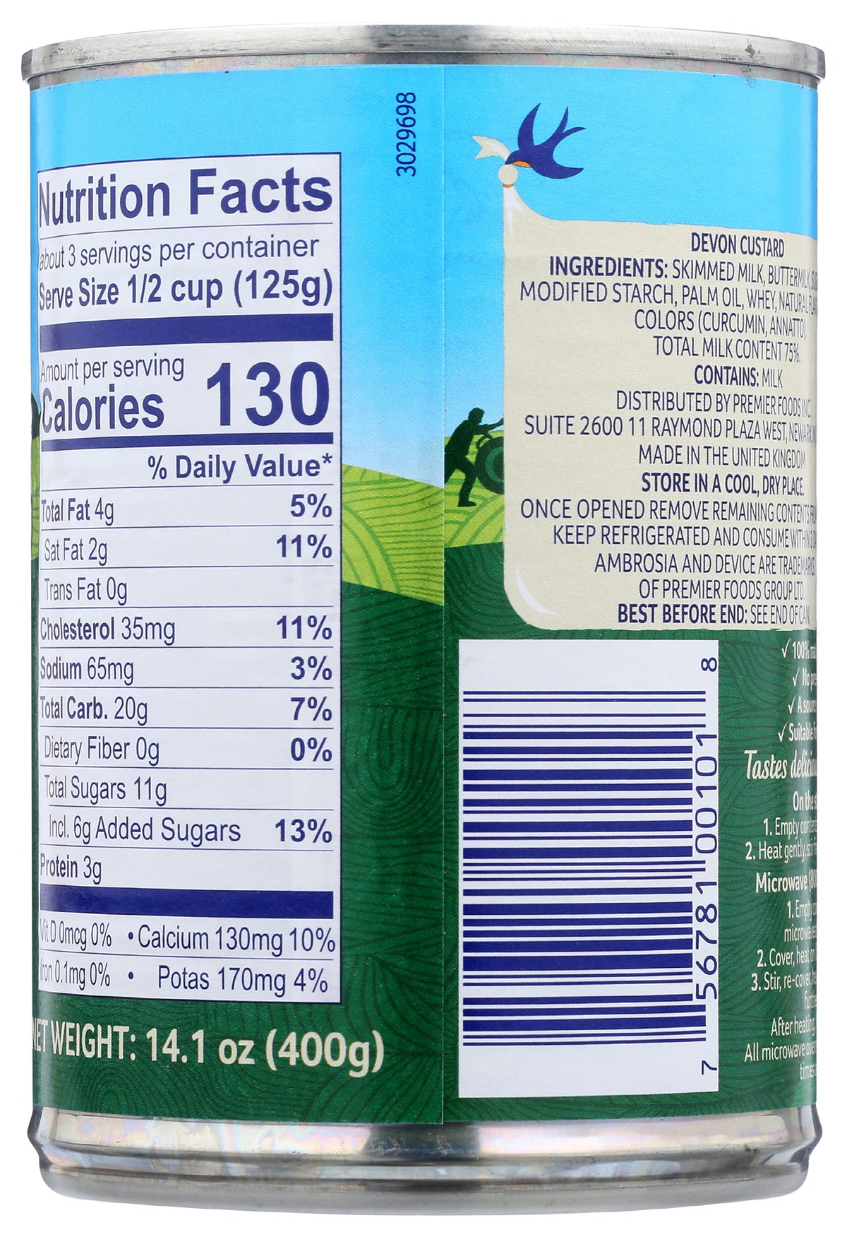 Ambrosia Custard Devon - 14.1 oz Can - image 3