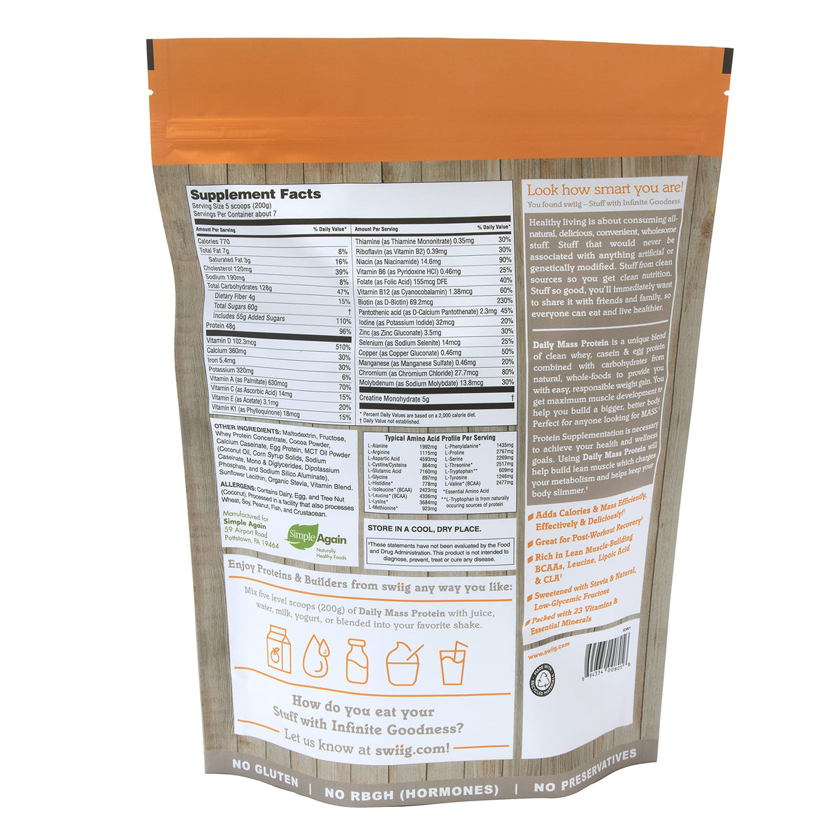swiig Mass Builder Protein Powder