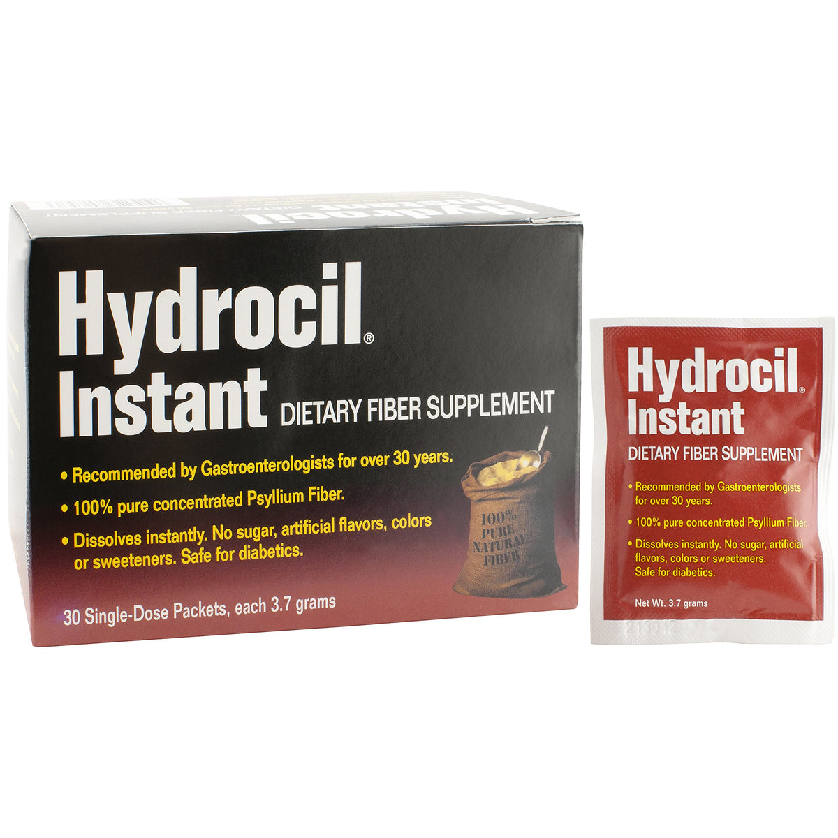 Hydrocil Dietary Fiber Supplement Psyllium Husk - 30 Packets