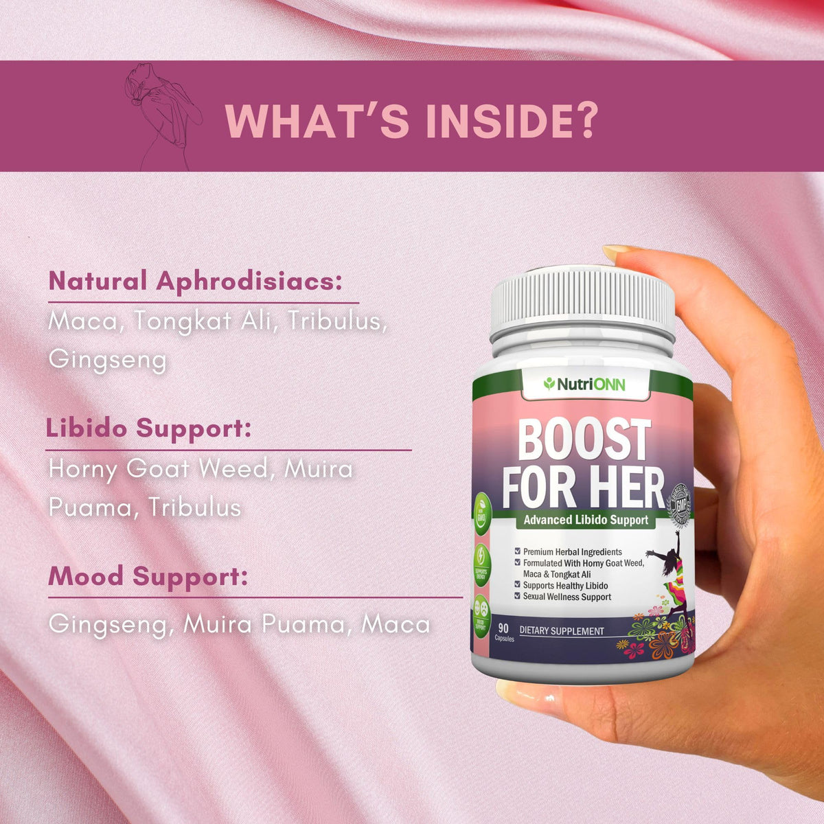 NutriONN Boost For Her Libido Booster - 90 Capsules - image 3