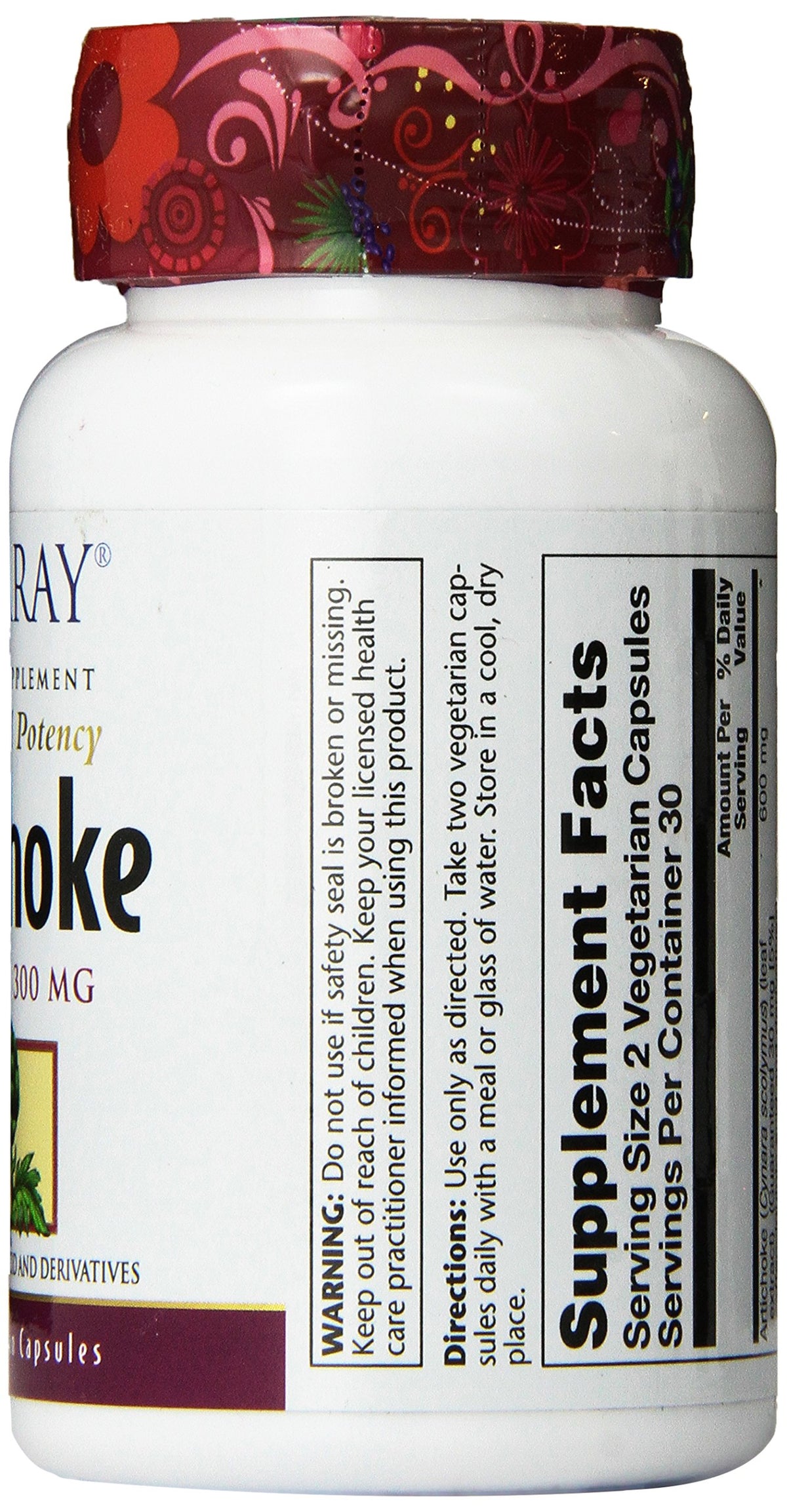 SOLARAY Artichoke Leaf Extract 600 mg - 60 Vegetarian Capsules - image 3