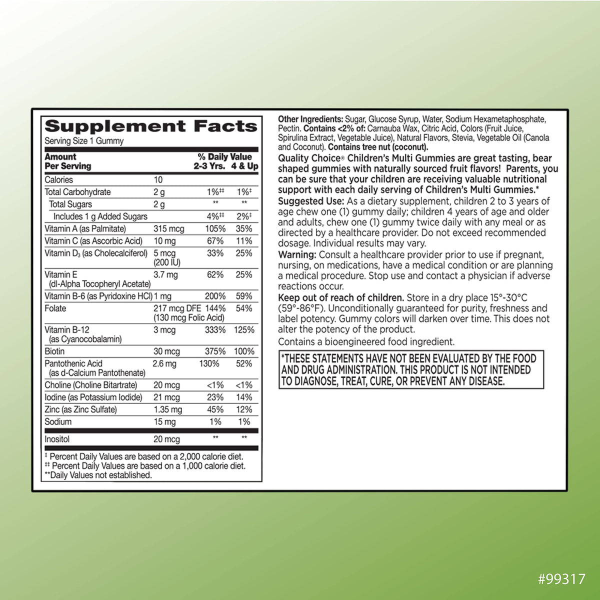Quality Choice Kids Daily Multivitamin Gummies - 60 Count - image 2