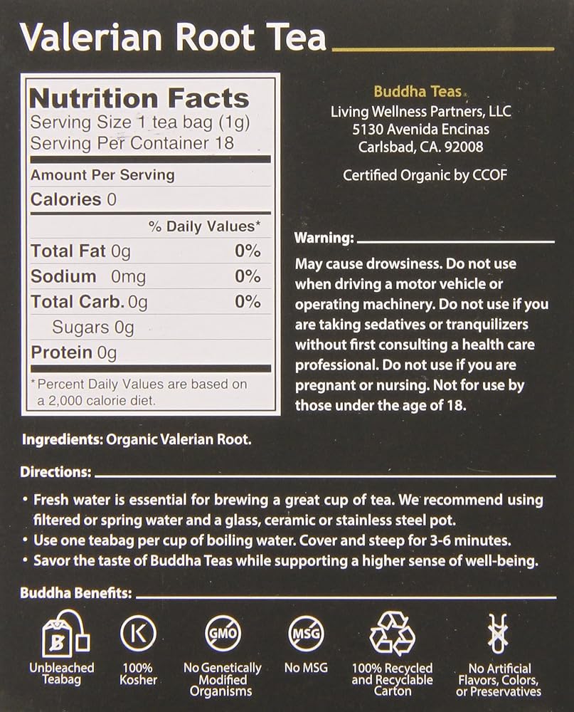 Buddha Teas Valerian Root Tea for Sleep - 108 Tea Bags - image 3