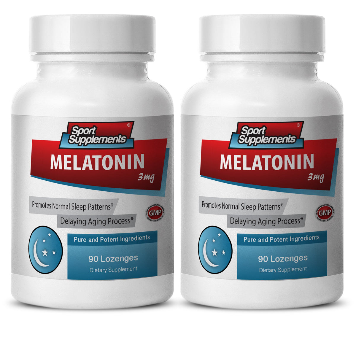 Sport Supplements Melatonin Extended Release 3mg Sleep Support - 180 Lozenges