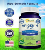 aSquared Nutrition Apigenin 50mg & L-Theanine 200mg - 120 Capsules - image 6