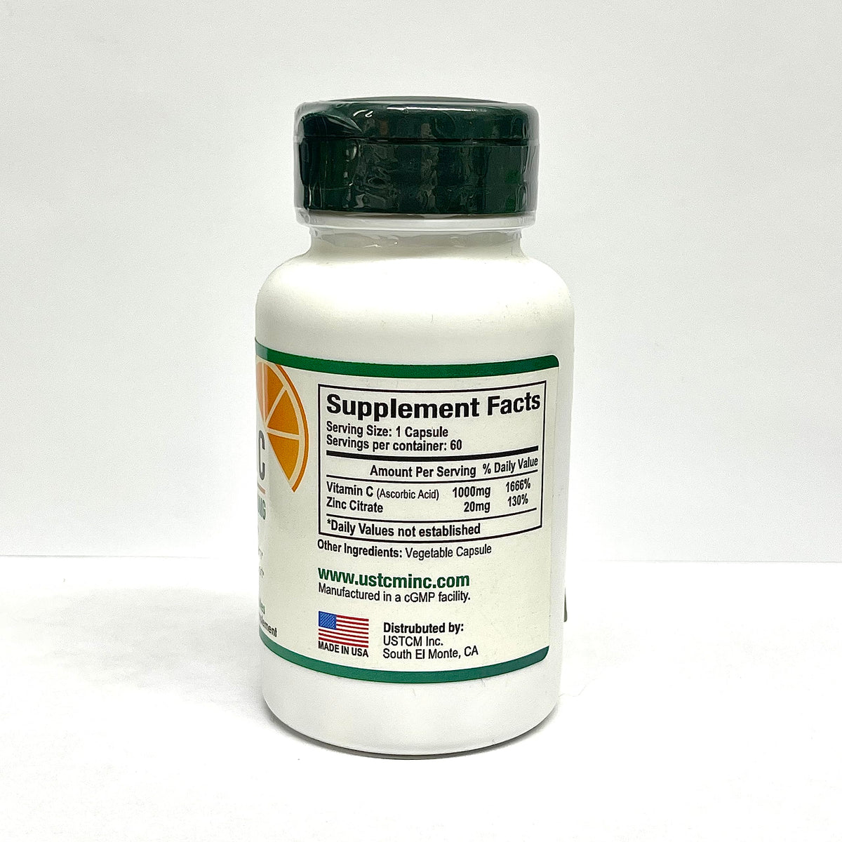 USTCM Vitamin C 1000mg with Zinc - 60 Vegetable Capsules - image 4