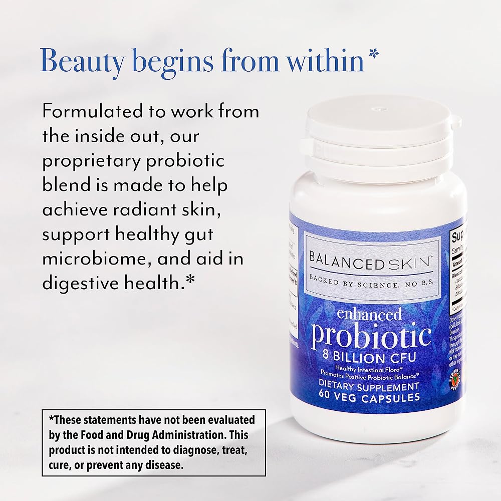 BALANCED SKIN Enhanced Probiotic 8 Billion CFU - 60 Vegetarian Capsules - image 5