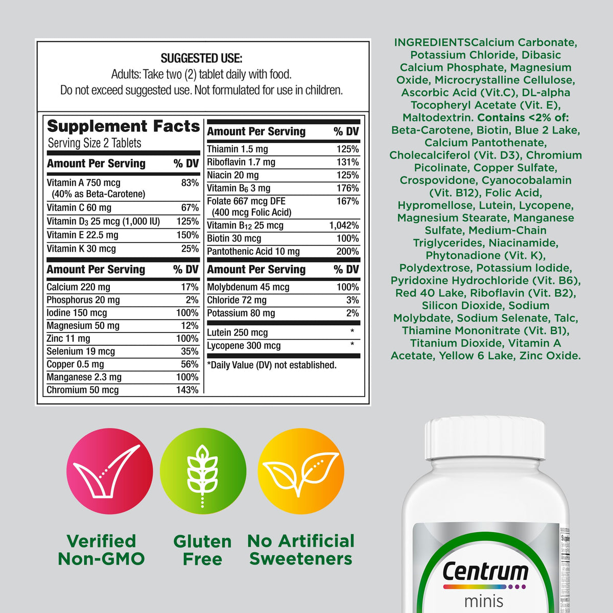 Centrum Silver Minis Multivitamin for Adults 50+ - 320 Tablets - image 9