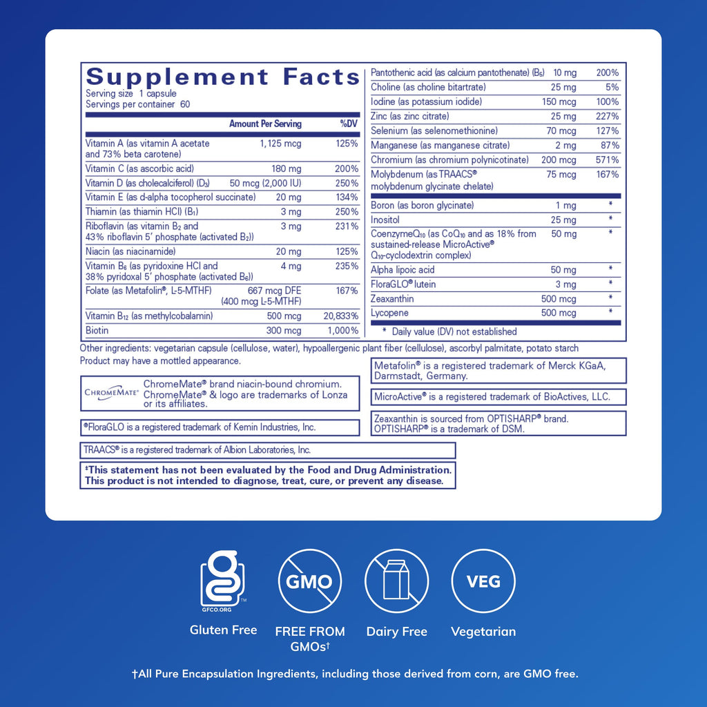 Pure Encapsulations O.N.E. Multivitamin - 60 Capsules - image 2