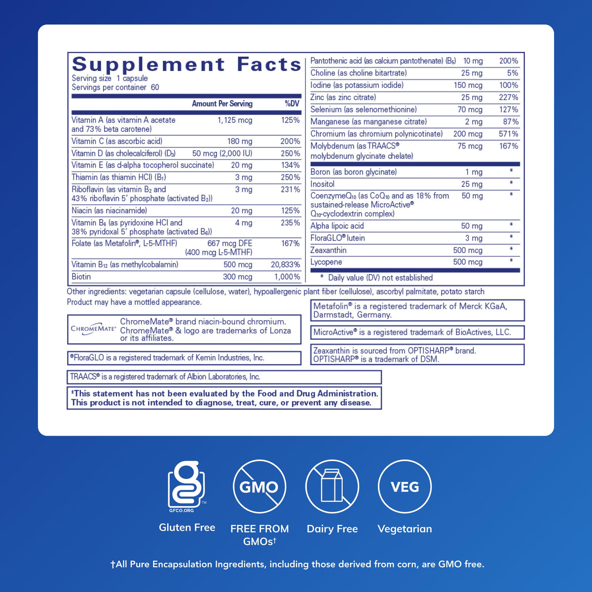 Pure Encapsulations O.N.E. Multivitamin - 60 Capsules - image 2