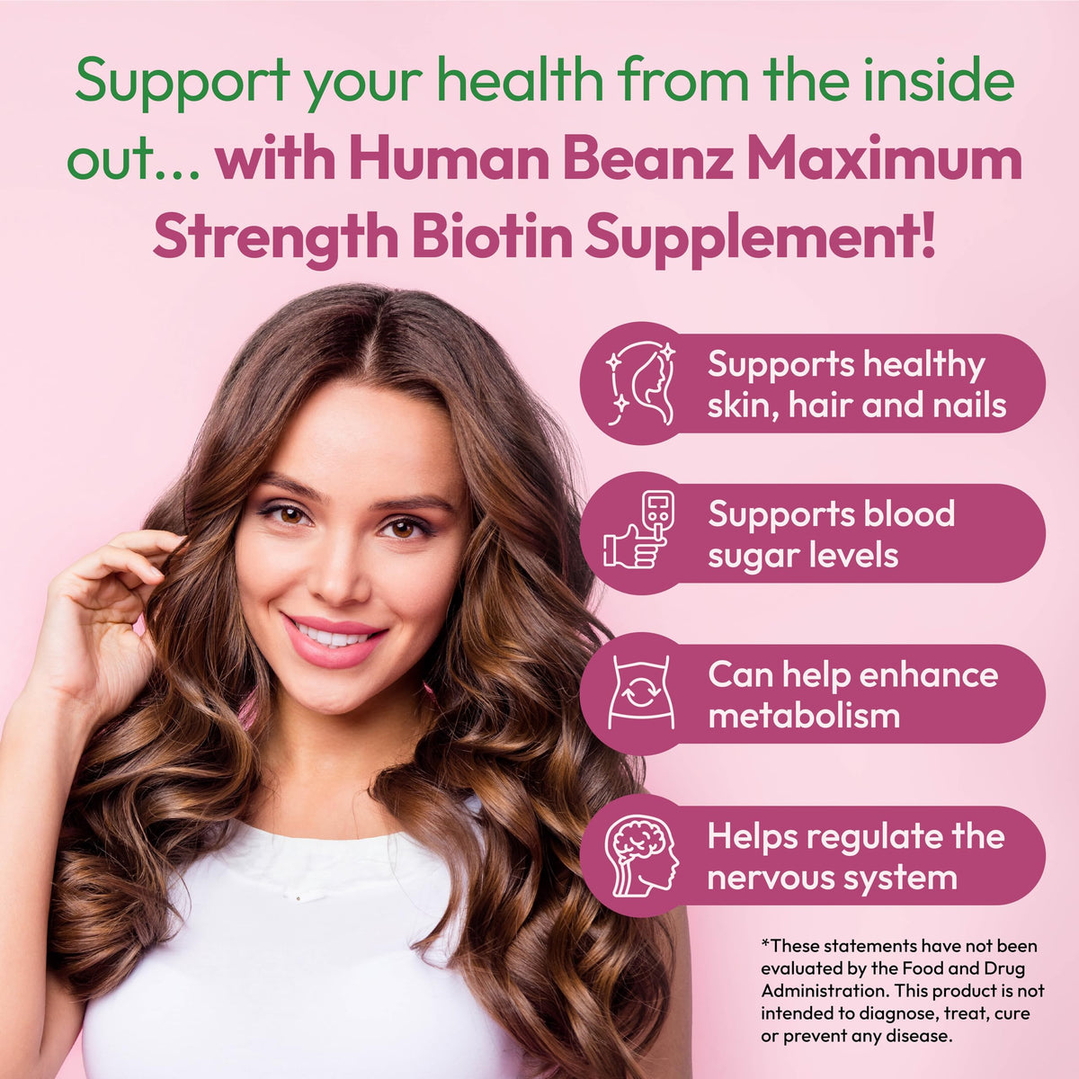 Human Beanz Biotin Jelly Bean Gummies 10,000mcg - 120 Gummies - image 4