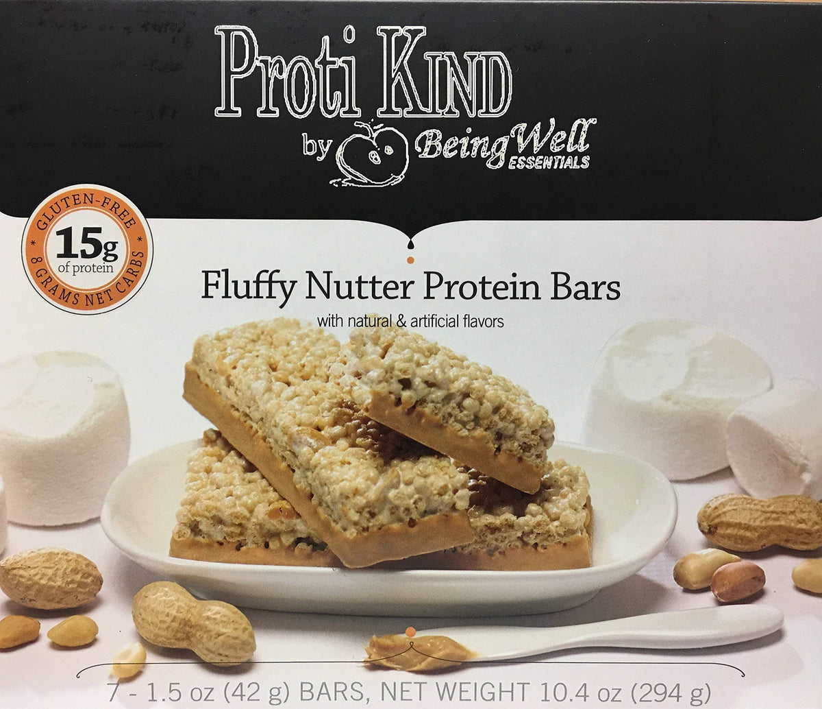 Being Well Essentials Proti King Fluffy Nutter Protein Bars - 7 Bars