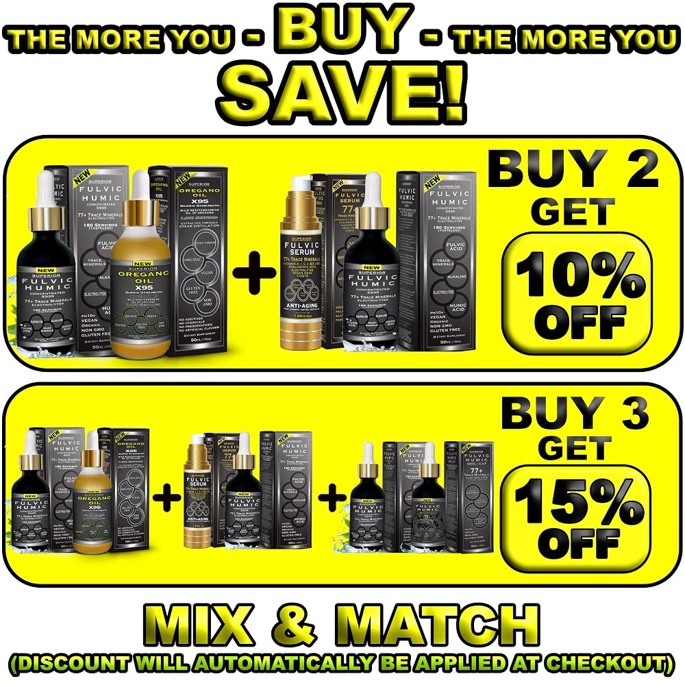 SUPERIOR Fulvic Minerals and Wild Oregano Oil Drops - 2 Piece Set - image 7