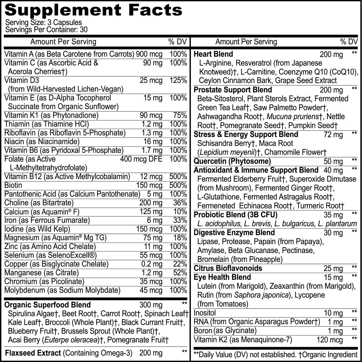 MoxyVites Methylated Mens Multivitamin with 44 Whole Foods - 90 Capsules - image 2